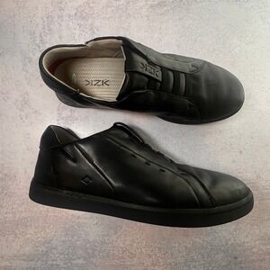 Kizik Shoes Mens 12 Black Madrid Eco Leather Hands Free Slip On Comfort